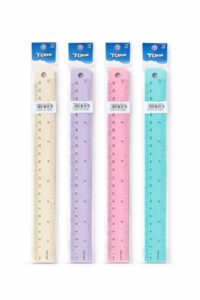 סרגל 30 ס"מ אלומניום טורק צבעי פסטל
