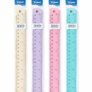 סרגל 30 ס"מ אלומניום טורק צבעי פסטל