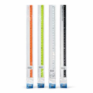 סרגל אלמניום 30 ס"מ עבה פאסטיל